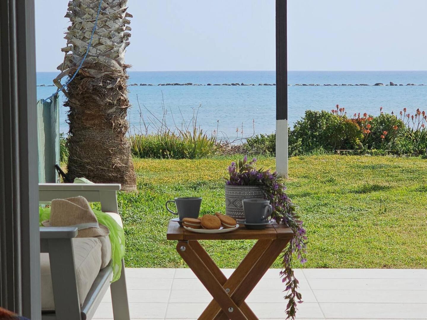 Ammos Beachfront Villa Paradise Larnaca Bagian luar foto